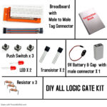 All Logic gate Do It Yourself (DIY) kit on breadboard