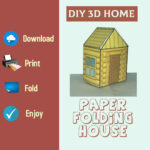 PH_DG_003 – wooden small home, 3D DIY Paper folding home, best for school project