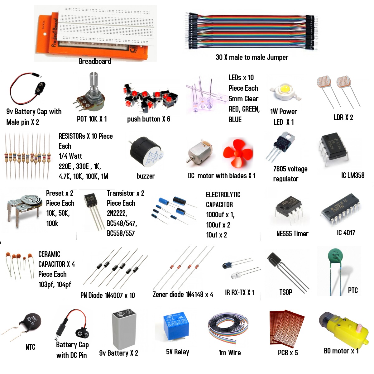 Electronic starter kit for engineering students – Project Hub